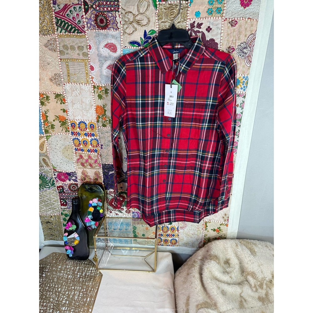 Red Plaid Women's Top